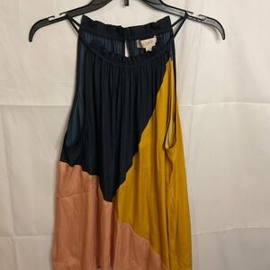 LOFT Women's Colorblock Skirt - Navy, Yellow, and Pink